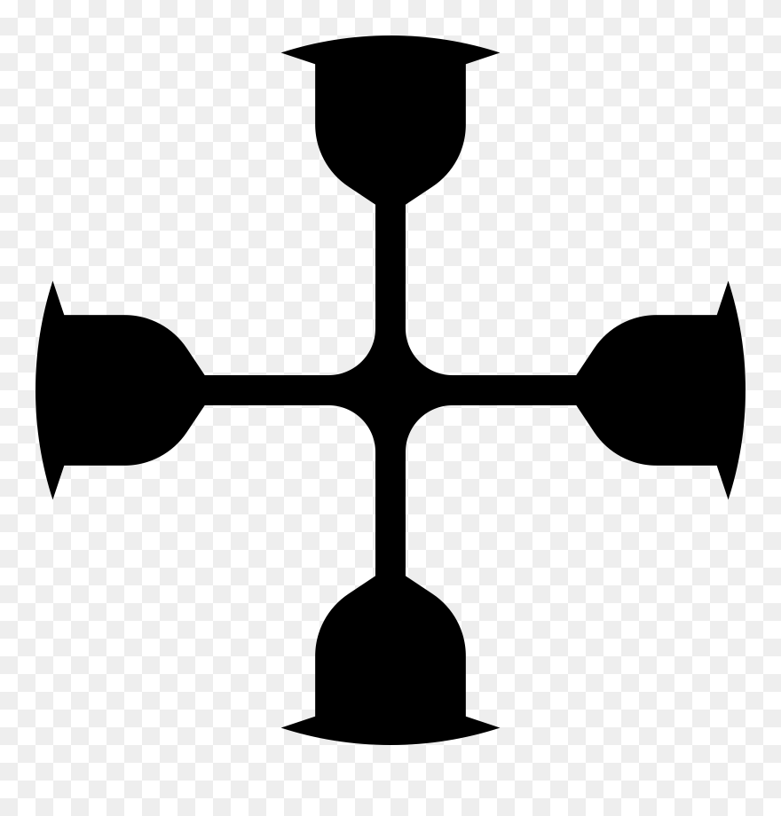 Monochrome Photography Silhouette Clip Art - Cross - Png Download