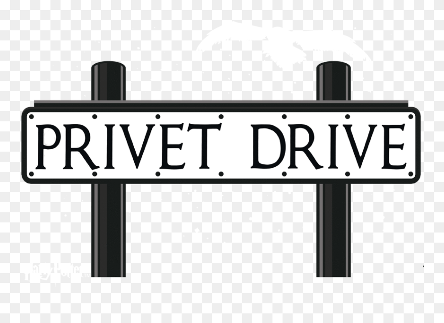 Transparent Harry Potter Clip Art Black And White - Harry Potter Privet Drive Sign - Png Download