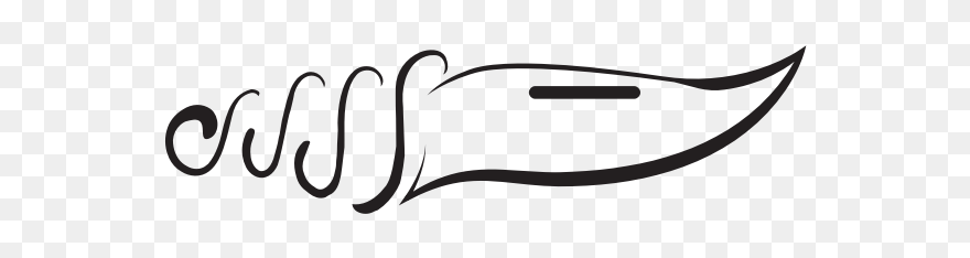 Knife Vector Image - Gambar Pisau Hitam Putih Clipart