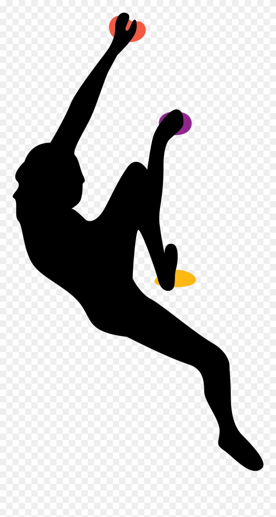 Climbing Silhouette Illustration - Rock Climbing Transparent Background Clipart