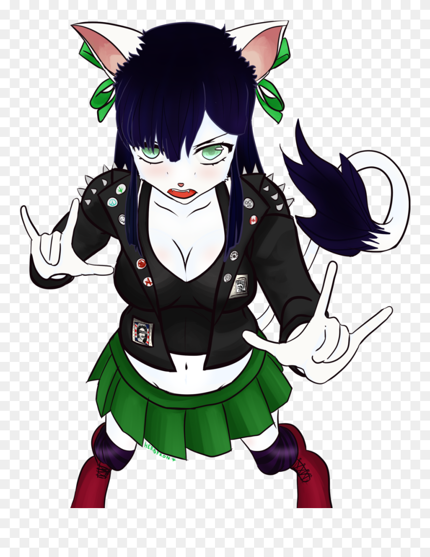 Anime Punk Rock Drawing Art Clip Art - Girl Drawings Punk Rock - Png Download