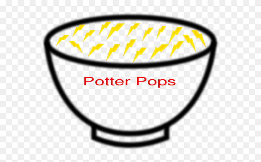 Harry Potter Cereal Bowl Clip Art At Clipart Library - Bowl Black And White - Png Download