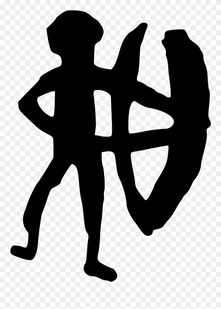 Rock Art Archer Svg Clip Arts - Petroglifos Estencil - Png Download
