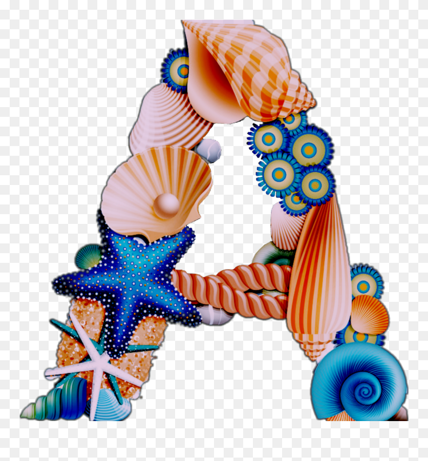 #scseashell #seashells #alphabet #lettera #letter #beautiful - Seashell Letter Clipart Png Transparent Png