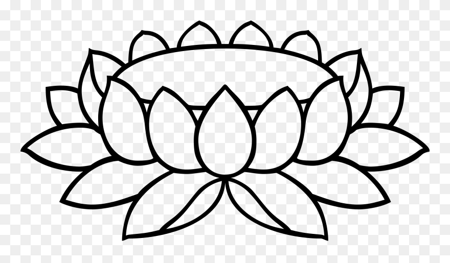 Png Clipart Lotus Png Black And White Transparent Png Pinclipart