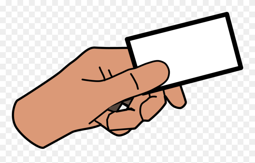 Cartoon Hand Card Svg Clip Arts - Hand Holding Something Clipart - Png Download