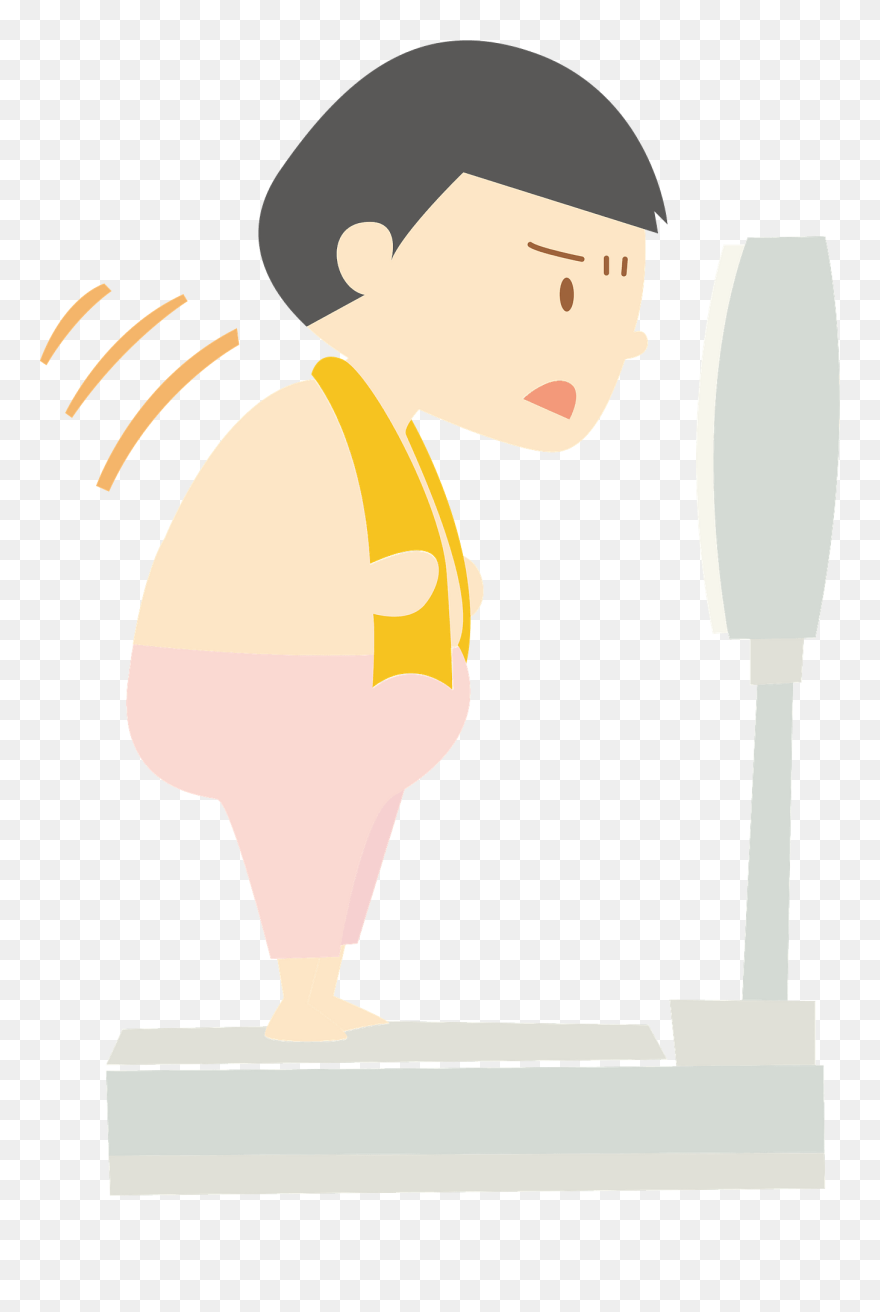 Man Weight Scale Clipart - Cartoon - Png Download
