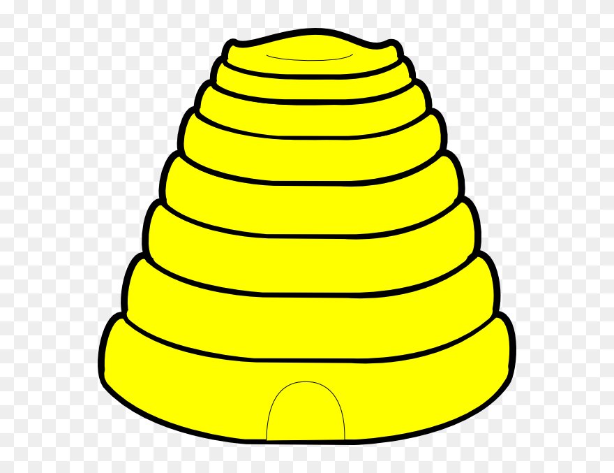 Beehive Clip Art At - Outline Bee Hive Clipart - Png Download