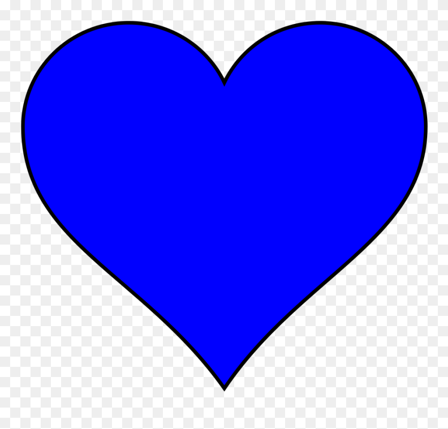 Blue Heart Shape Clip Art Clkerm Vector Clip Art - Blue Heart Clipart - Png Download