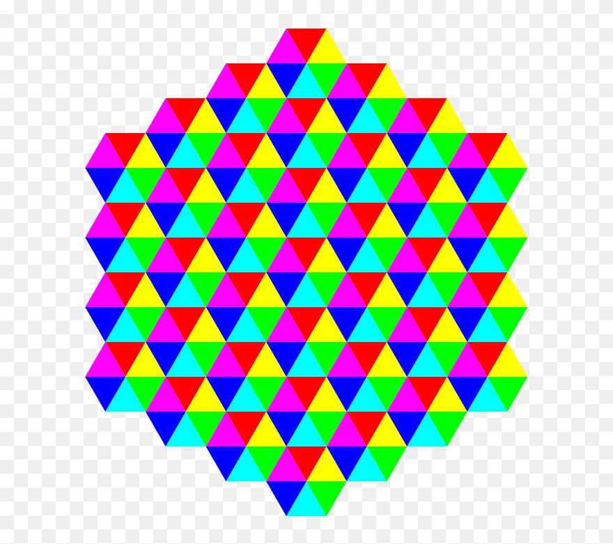 Hexagonal Clip Art Download - Tessellation Triangle - Png Download