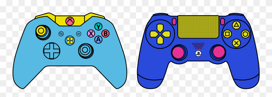 Video Game Clipart Ps4 Remote - Clip Art Games Ps4 Controller - Png Download