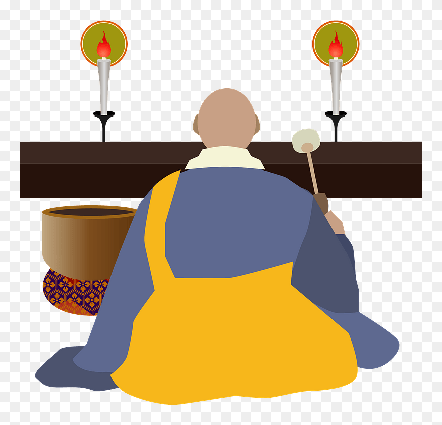 Buddhism Monk Clipart - お 坊さん フリー 素材 - Png Download