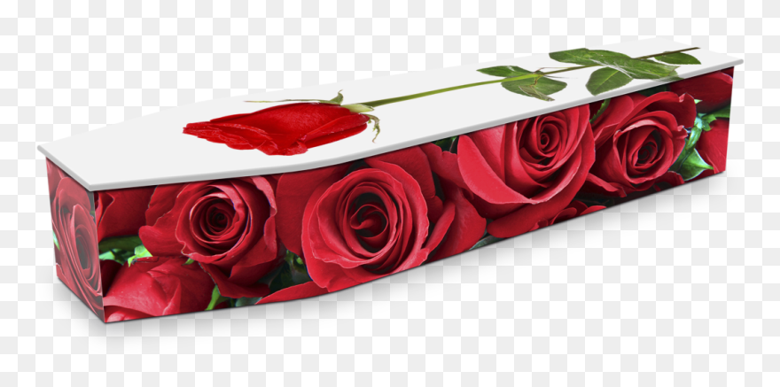 Picture Coffin - Coffin With Roses Clipart