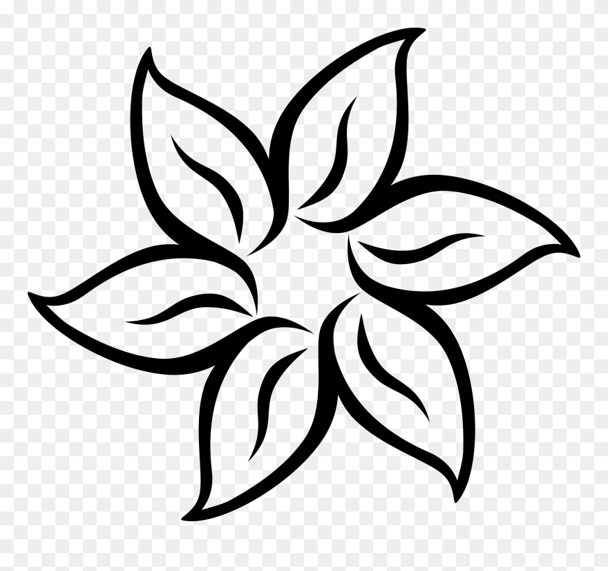 Decorative Flower Svg Clip Arts - Easy Flower Drawings - Png Download