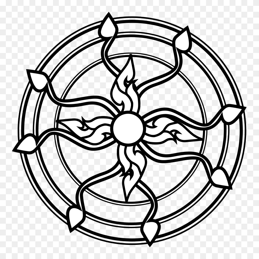 Free Clip Art "thaiart012 - Free Thai Line Art - Png Download