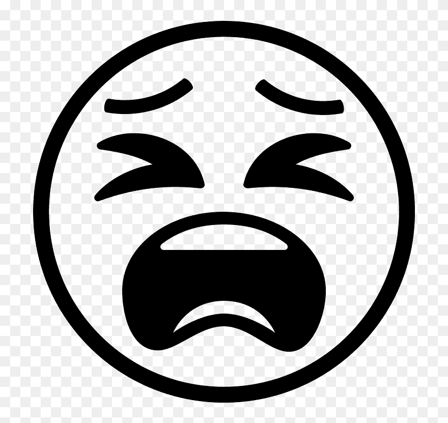 Tired Face Emoji Clipart - Emoji - Png Download