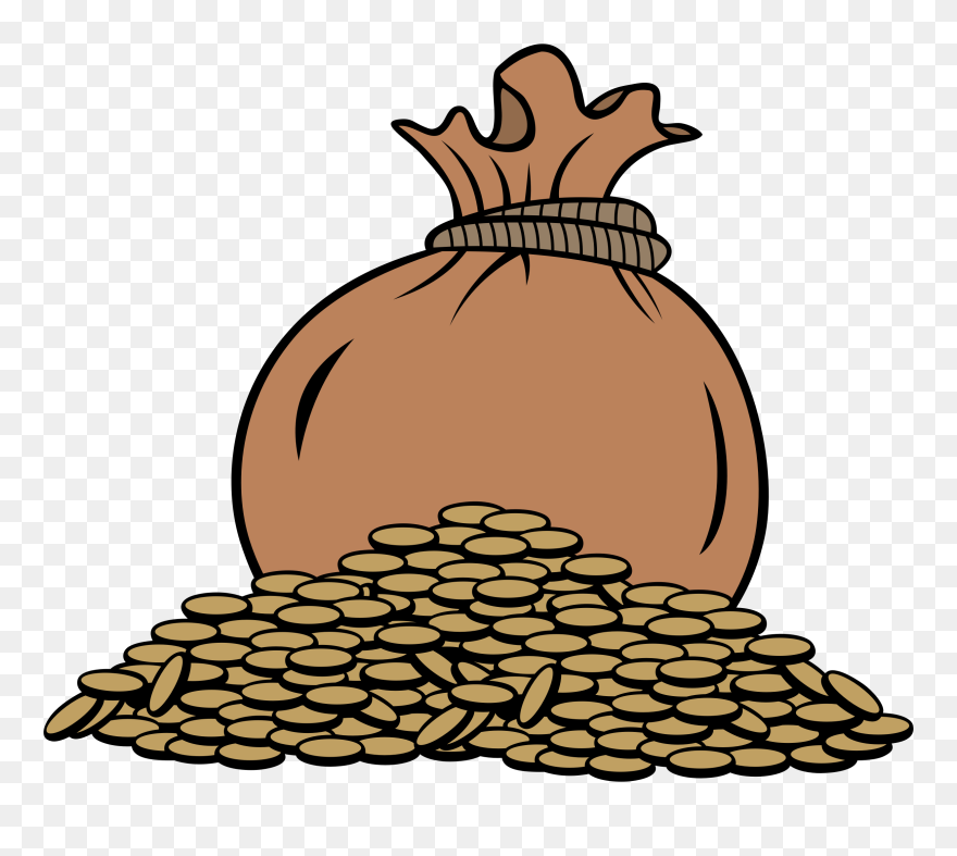 Flower,commodity,food - Gold Coins Clipart Black And White - Png Download