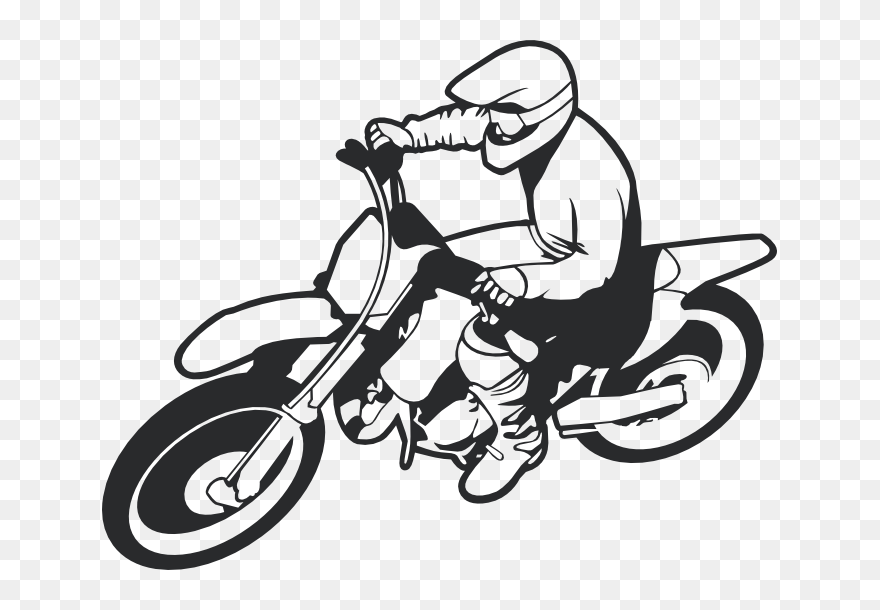 Dirt Bike Clipart White Background - Transparent Background Dirt Bike Clipart - Png Download