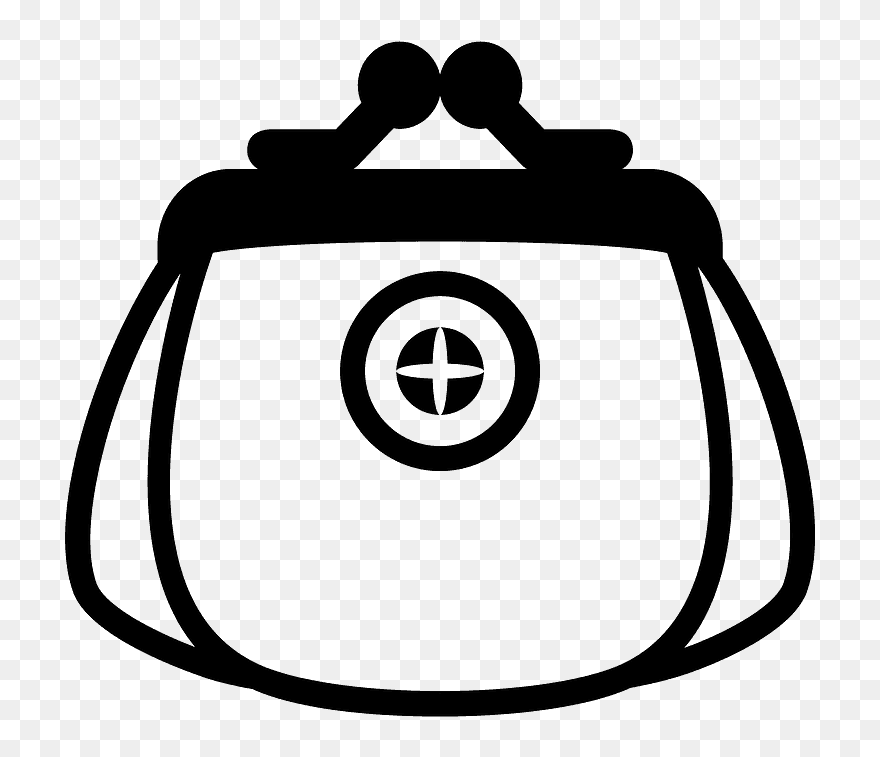 Purse Emoji Clipart - Circle - Png Download