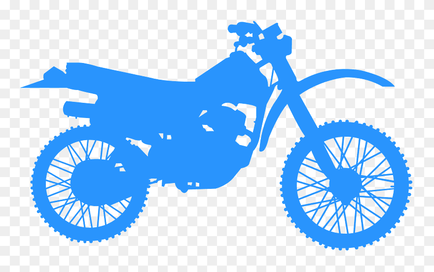Blue Dirt Bike Clipart - Png Download