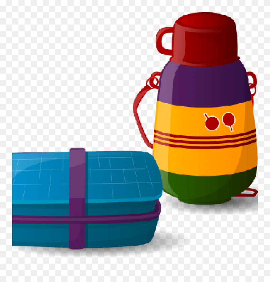 Free Hatenylo Com Lunch - Bottle And Lunch Box Clipart - Png Download