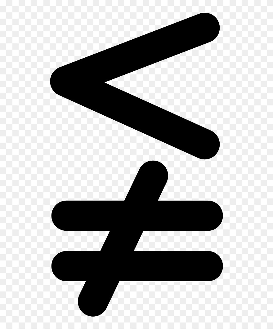 Transparent Equal Sign Clipart - Different Than Symbol Png (#5256352 ...