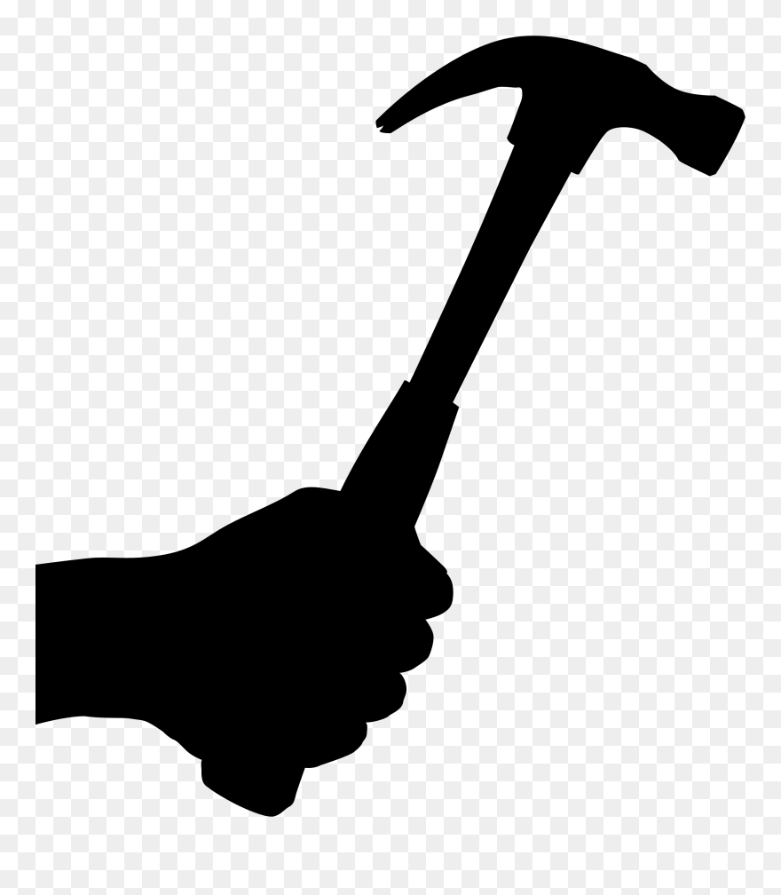 Hammer Silhouette Clipart Png Download- - Silhouette Hammer Clipart Transparent Png