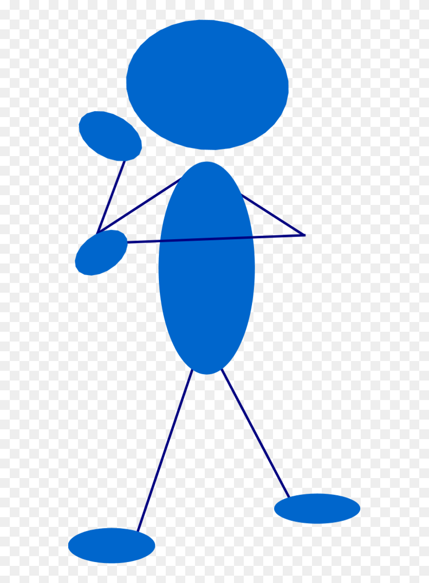 Swearing Blue Man - Person Thinking Clip Art - Png Download