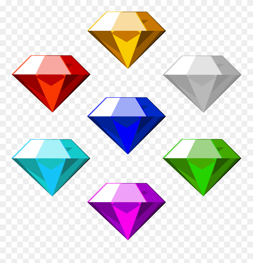 Sonic Chaos Emeralds Clipart