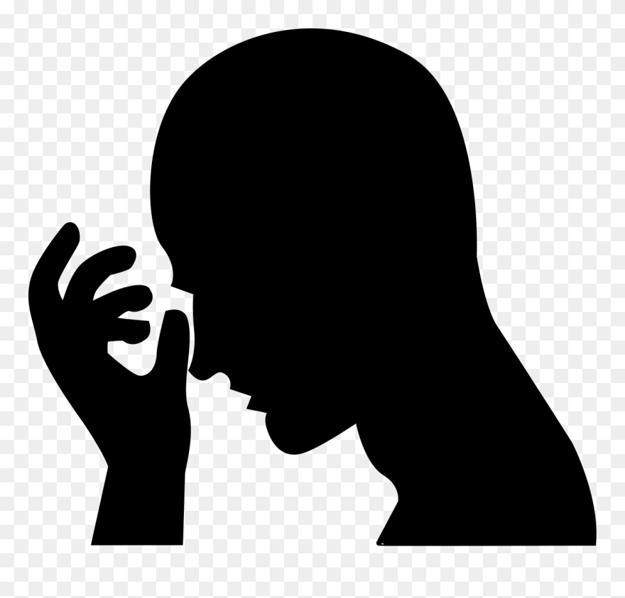 Thinking Man Png Download - Hand On Face Silhouette Clipart