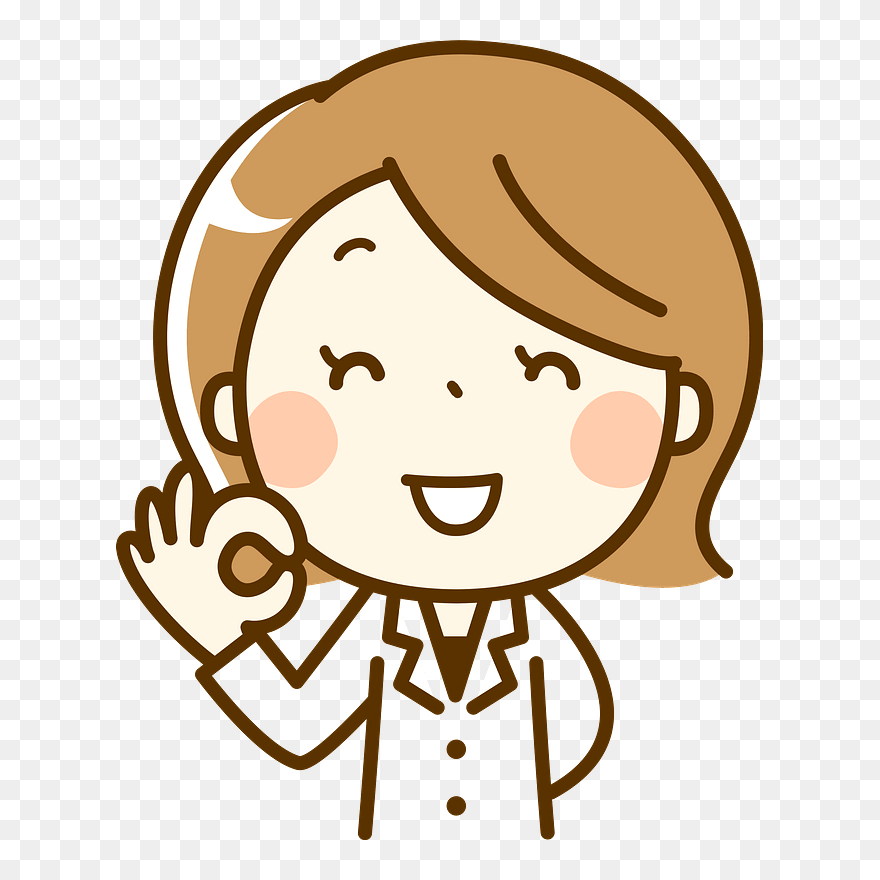 Pharmacist Woman Ok Sign Clipart - Animasi Guru Mengajar - Png Download