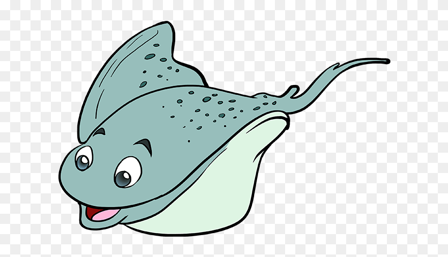 Cartoon Stingray Drawing Clipart