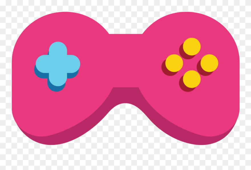 Transparent Memory Game Clipart - Pink Game Controller Png