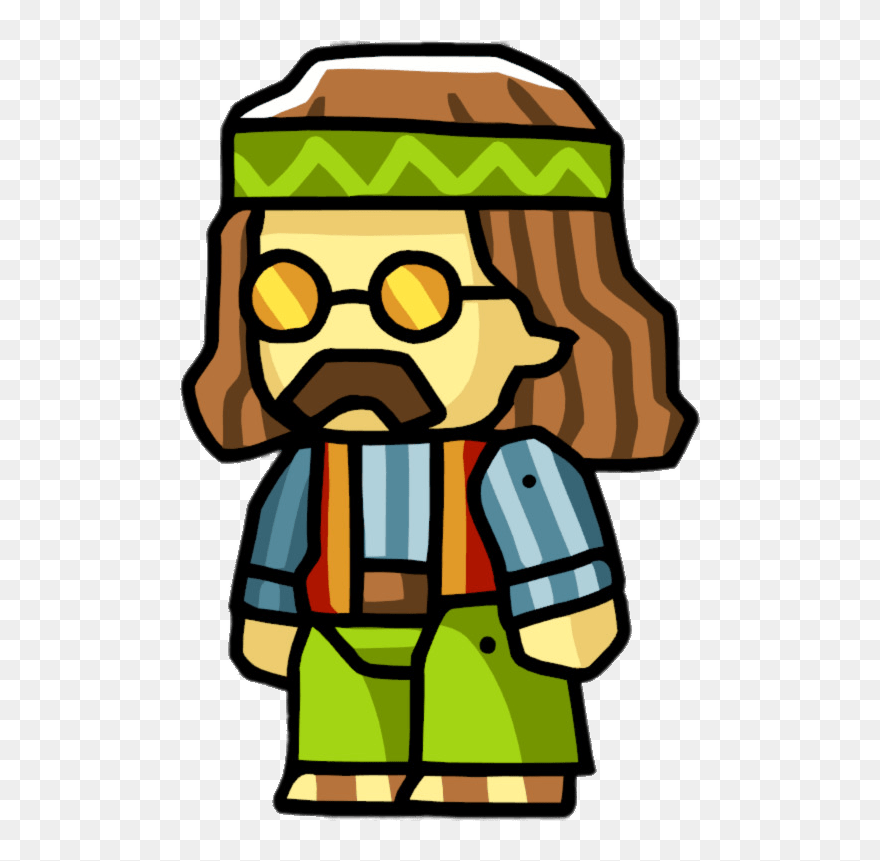 Scribblenauts Hippie Clip Arts - Hippy Png Transparent Png