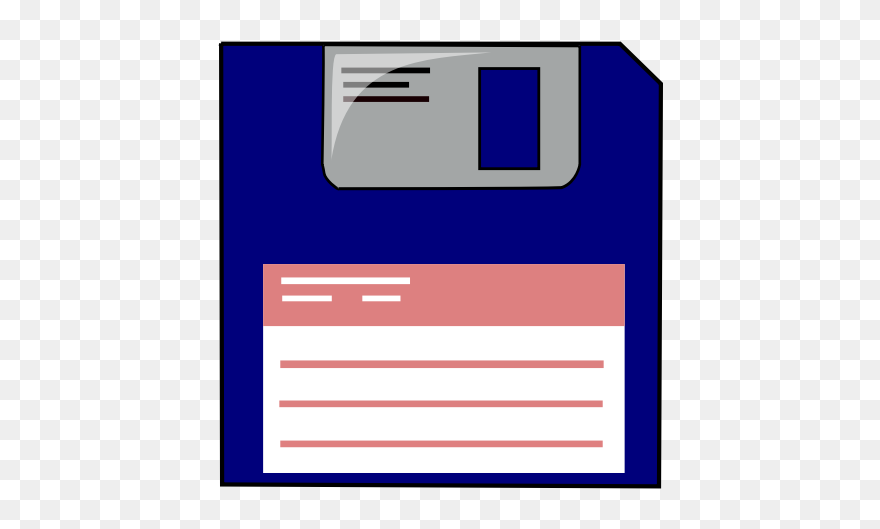 Labelled Blue Floppy Disk Vector Clip Art - Clip Art Floppy Disk - Png Download