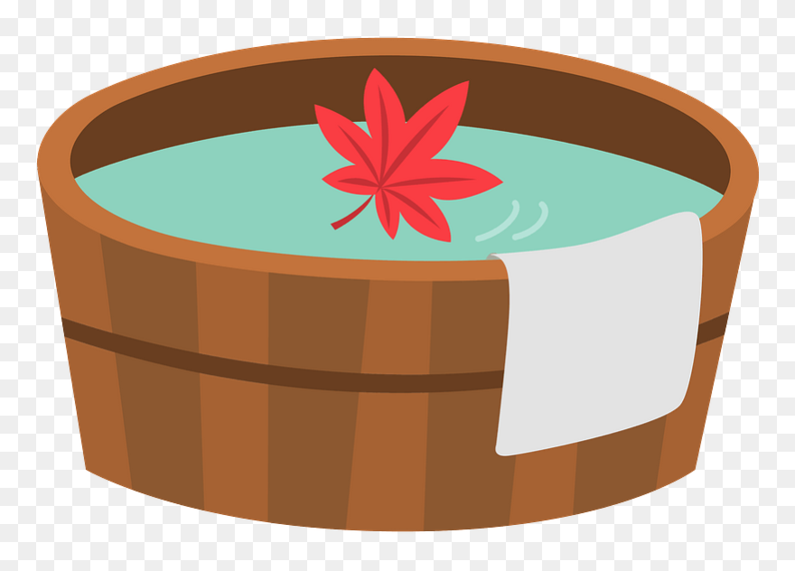 Bath Bucket Maple Leaf Clipart - 桶 フリー 素材 - Png Download