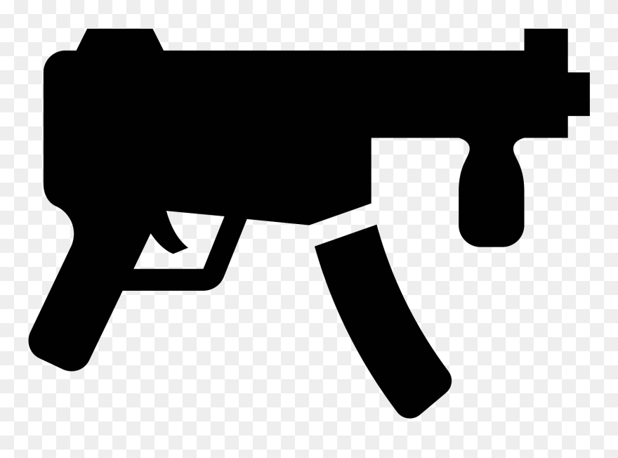 Assault Rifle Clipart Submachine Gun - Gun Icon Png Transparent Png