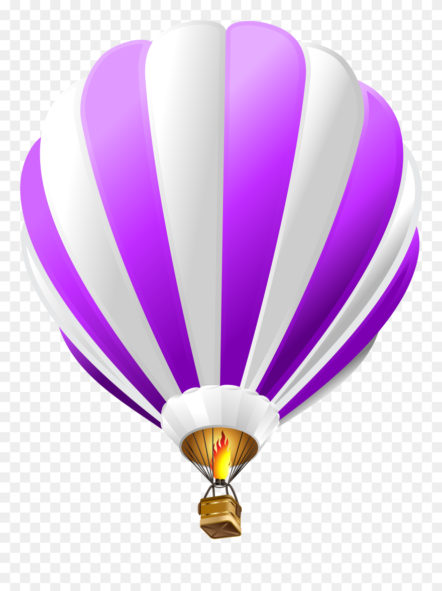Hot Air Balloon Purple Transparent Png Clip Art Image