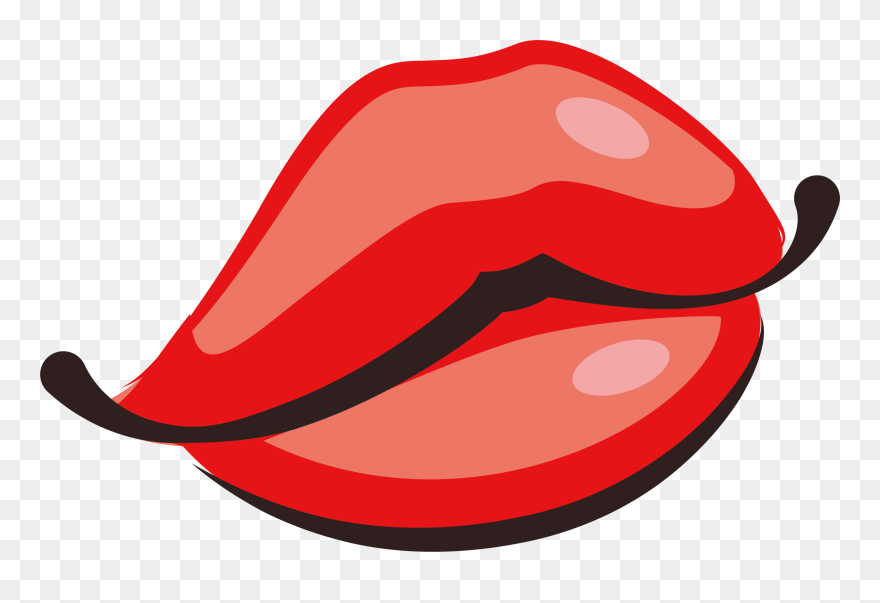 Lips Clipart Hot Lip - Cartoon Lips Transparent Background - Png Download