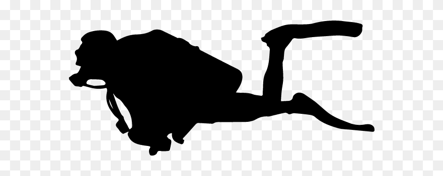Scuba Clipart Transparent - Scuba Diver Silhouette Png