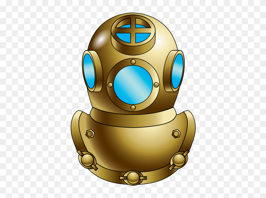 Metal,diving Helmet,underwater Diving Clipart