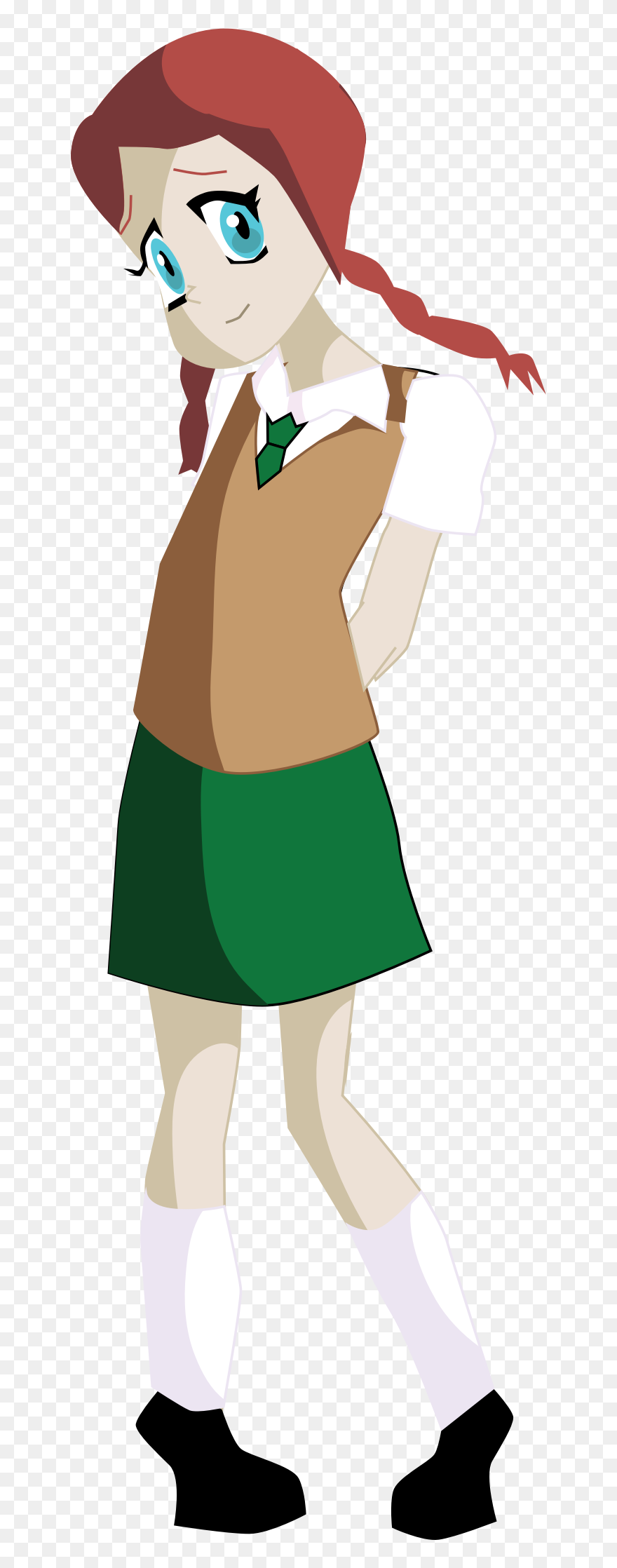 Shy Clipart Transparent Background - Shy Girl Clipart - Png Download