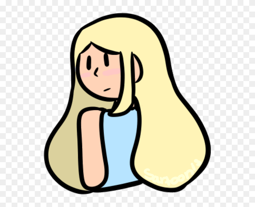 Shy Girl By Sartoonis - Shy Cartoon Girl Transparent Clipart