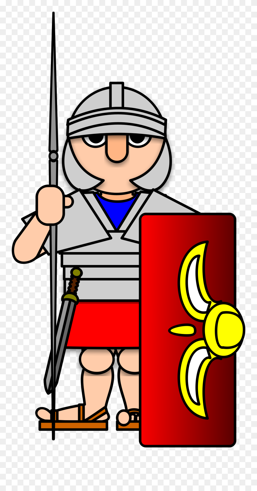 Army Clipart Roman, Army Roman Transparent Free For - Roman Soldier Clipart - Png Download