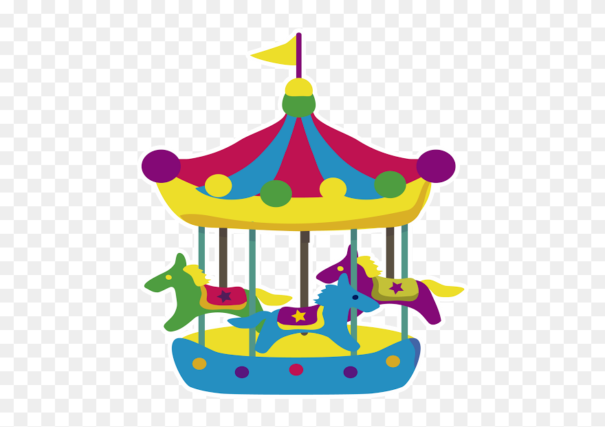 Child Carousel Clipart