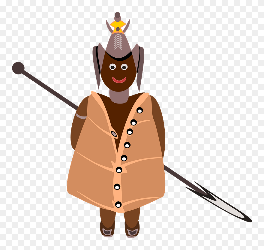 Aboriginal Warrior Clipart - Cartoon - Png Download