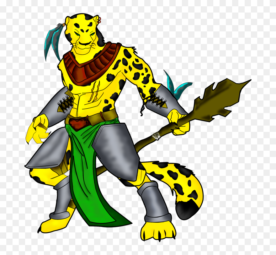 Jaguar Warrior Sketch - Aztec Warrior Jaguar Clipart