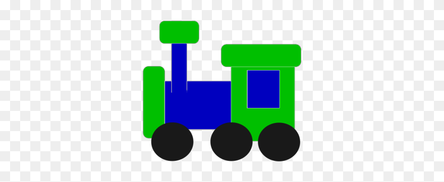 Blue And Green Train Png Icons - Red Train Cartoon Clipart
