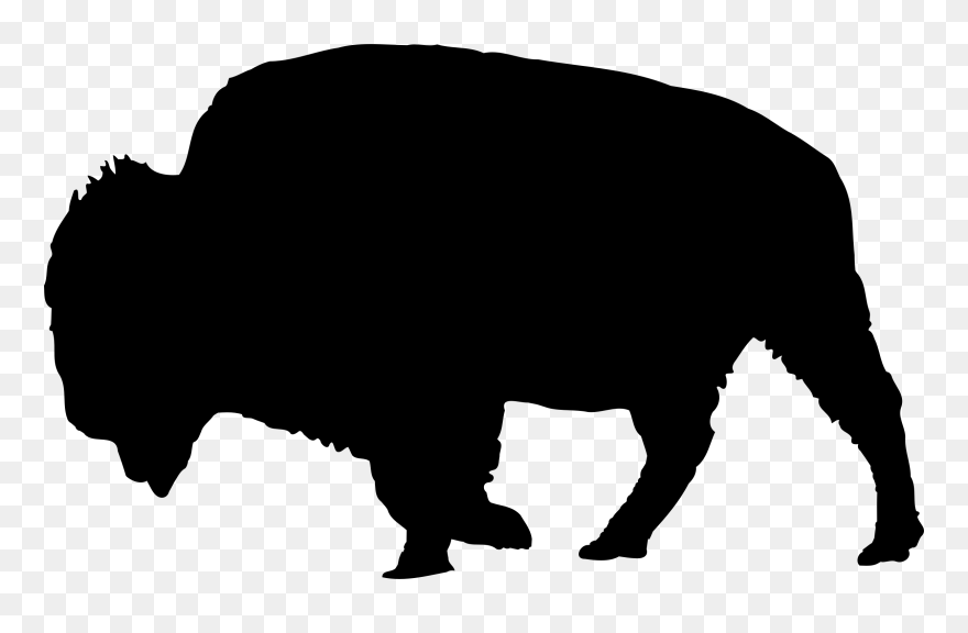Bison Silhouette Png - Silhouette Bison Clipart Transparent Png
