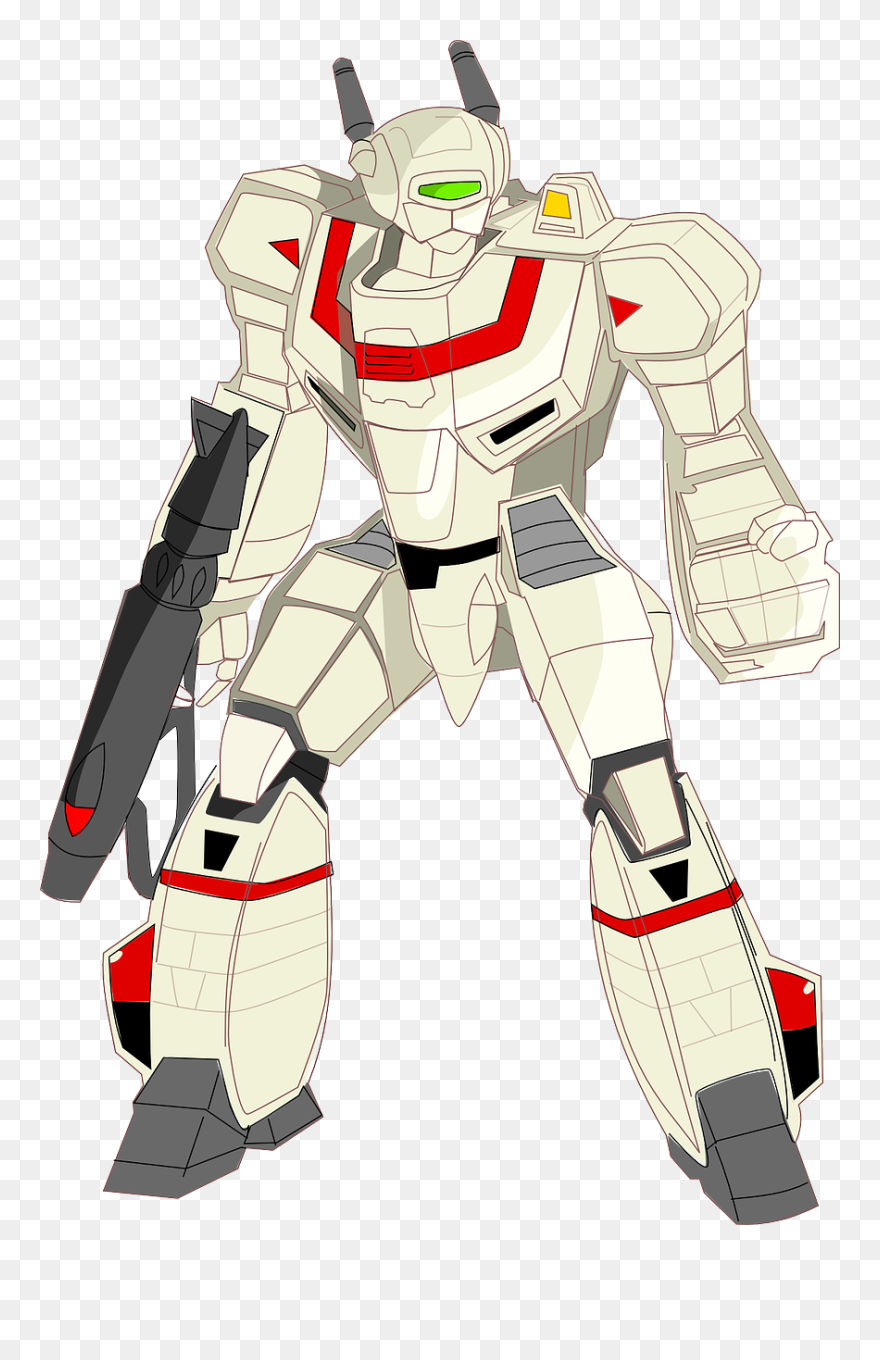 Anime Mecha Vector Clipart - Png Download